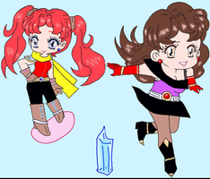 Rei and Kaori Yuuki, Chibis