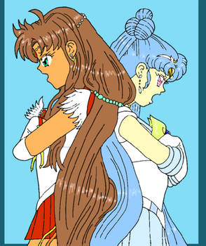 Sailor Zodiac Leo and Sailor Crystal