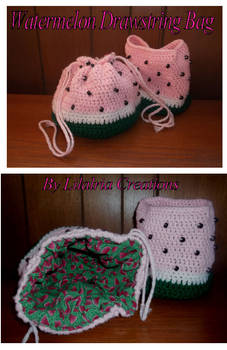 Watermelon Lolita Drawstring Bag