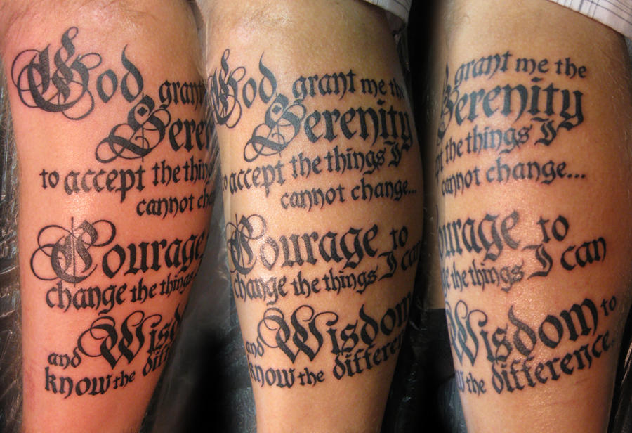 Serenity Prayer Tattoo