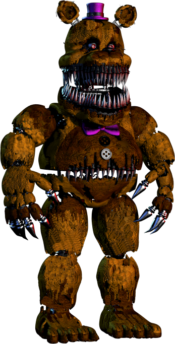 Nightmare Fredbear Character Render by TheUnbearable101 on DeviantArt