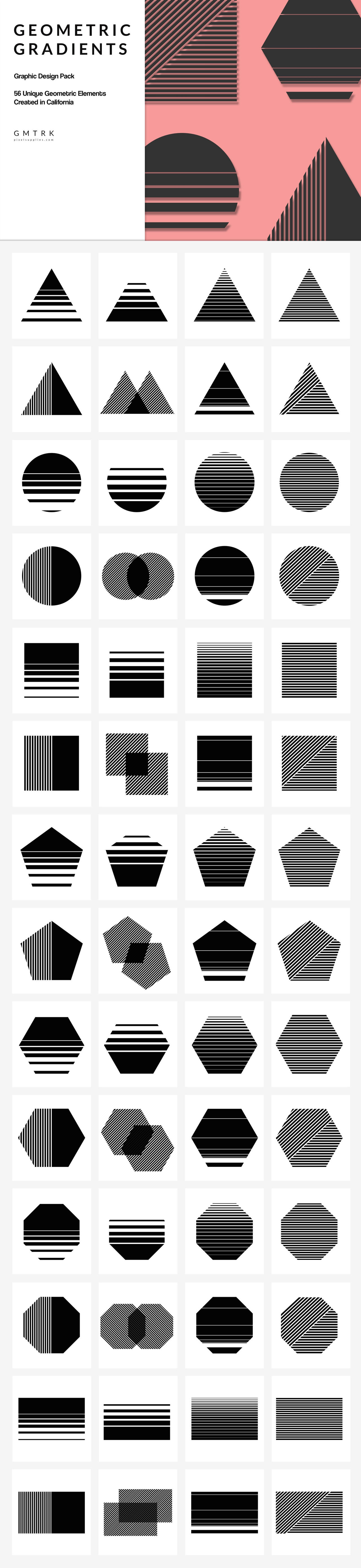 Geometric Gradient Design Kit by rohunatefetoee on DeviantArt