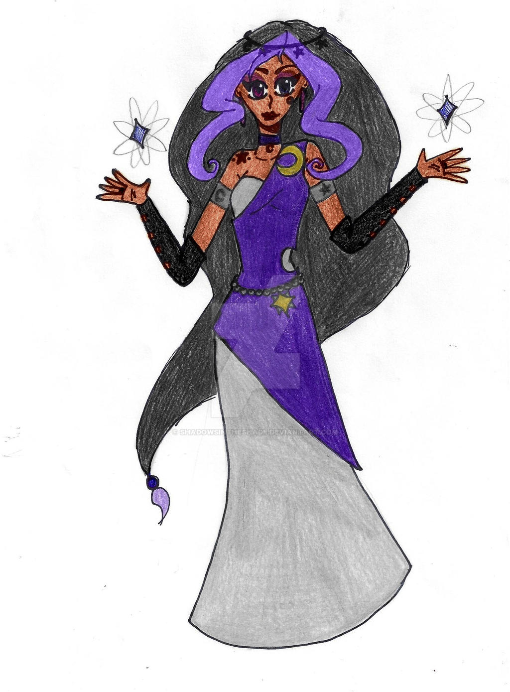Solar System Girls: The Moon by ShadowsInTheShade on DeviantArt