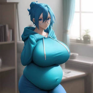 Ai art of my oc Delilah as a bbw in her home 