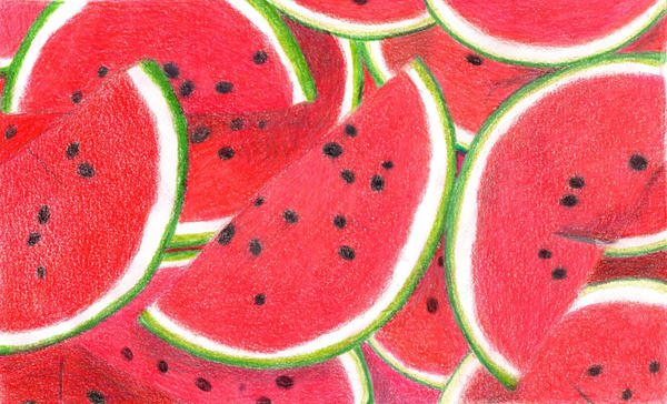 Pencil watermelon by caroline-z Pencil watermelon by caroline-z