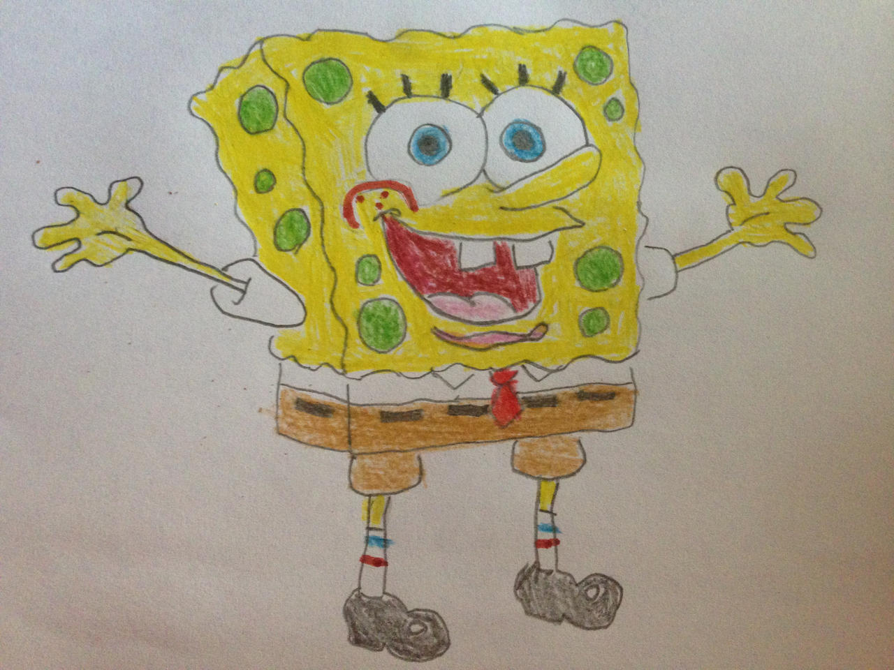 My Drawing of SpongeBob SquarePants by ThomasTrainfan2006 on DeviantArt