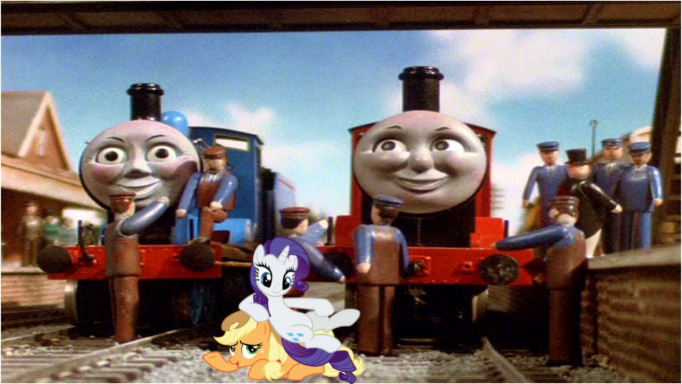 James Rarity Edward and James with Applejack and Rarity by ThomasTrainfan2006 on ...
