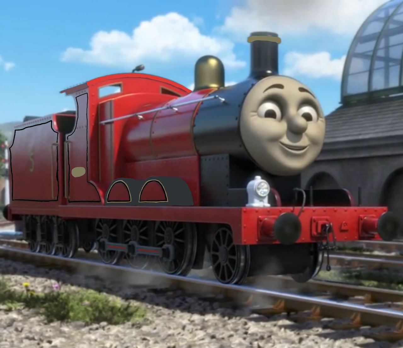 My NWR AU: James The Red Engine by ThomasTrainfan2006 on DeviantArt