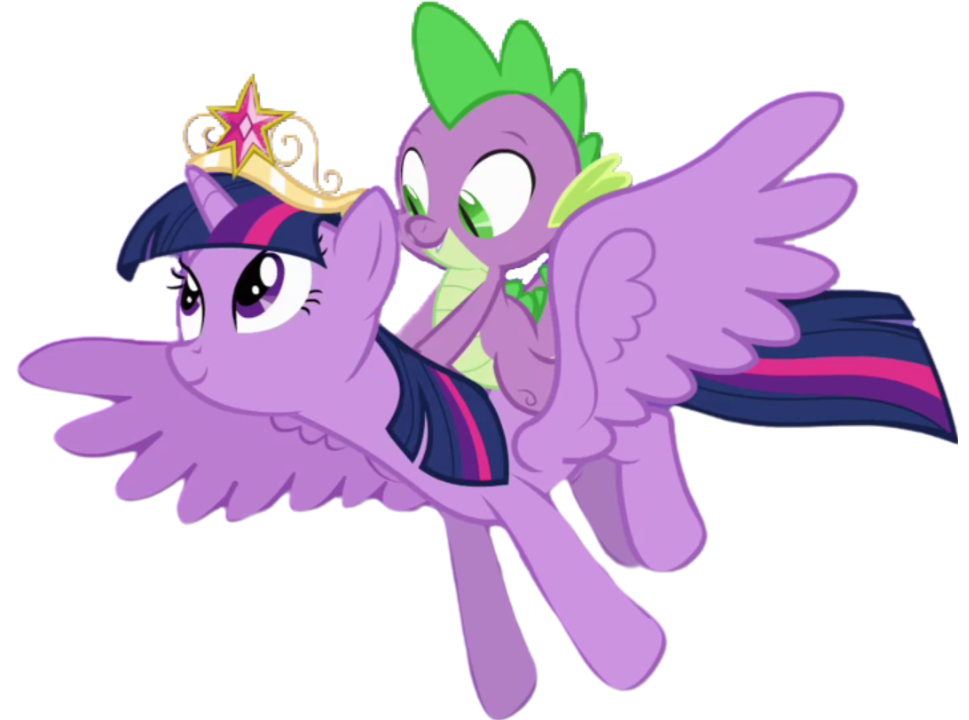 MLP: FIM Vector: Twilight Sparkle and Spike Flying by ...