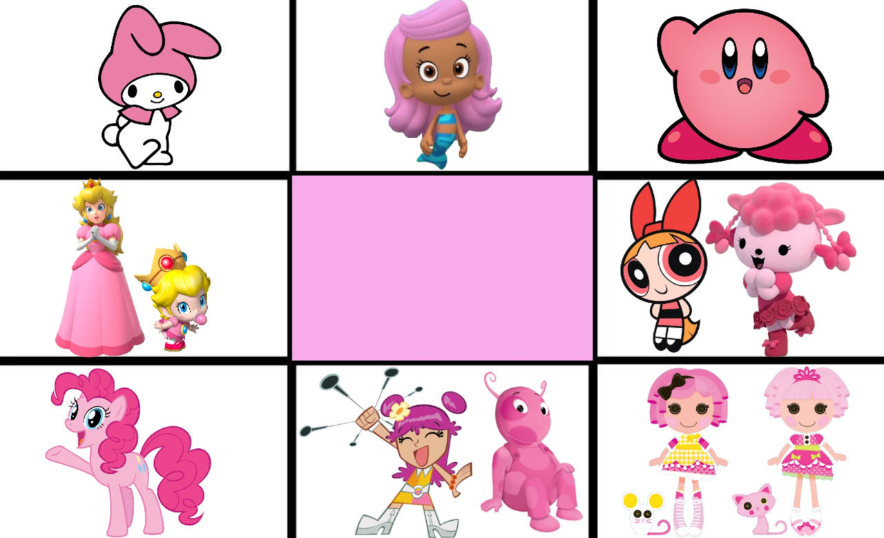 Pink Character Color My Favourite Pink Characters by ThomasTrainfan2006 on DeviantArt