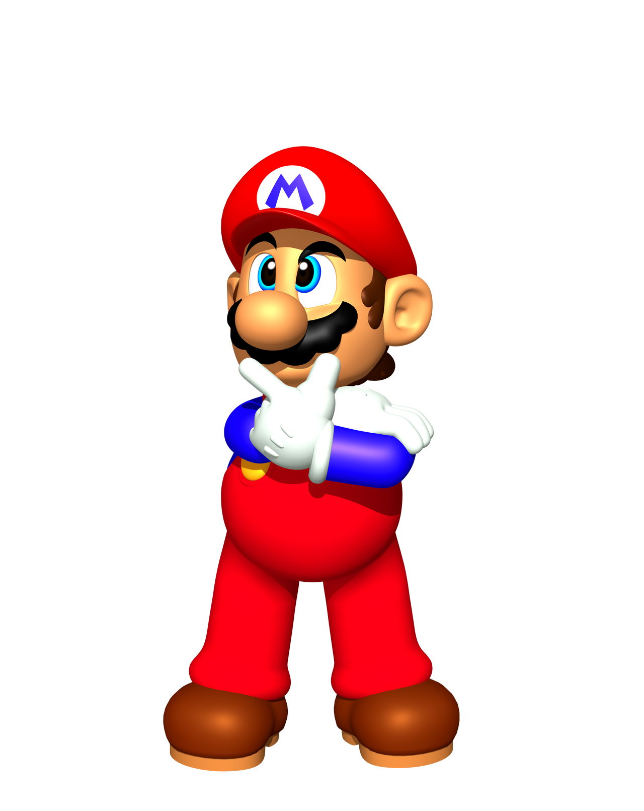 Mario Hinking (Mario) Cut Thinking Pose (SMB1 Proto-Palette) by TJtheredgator on ...