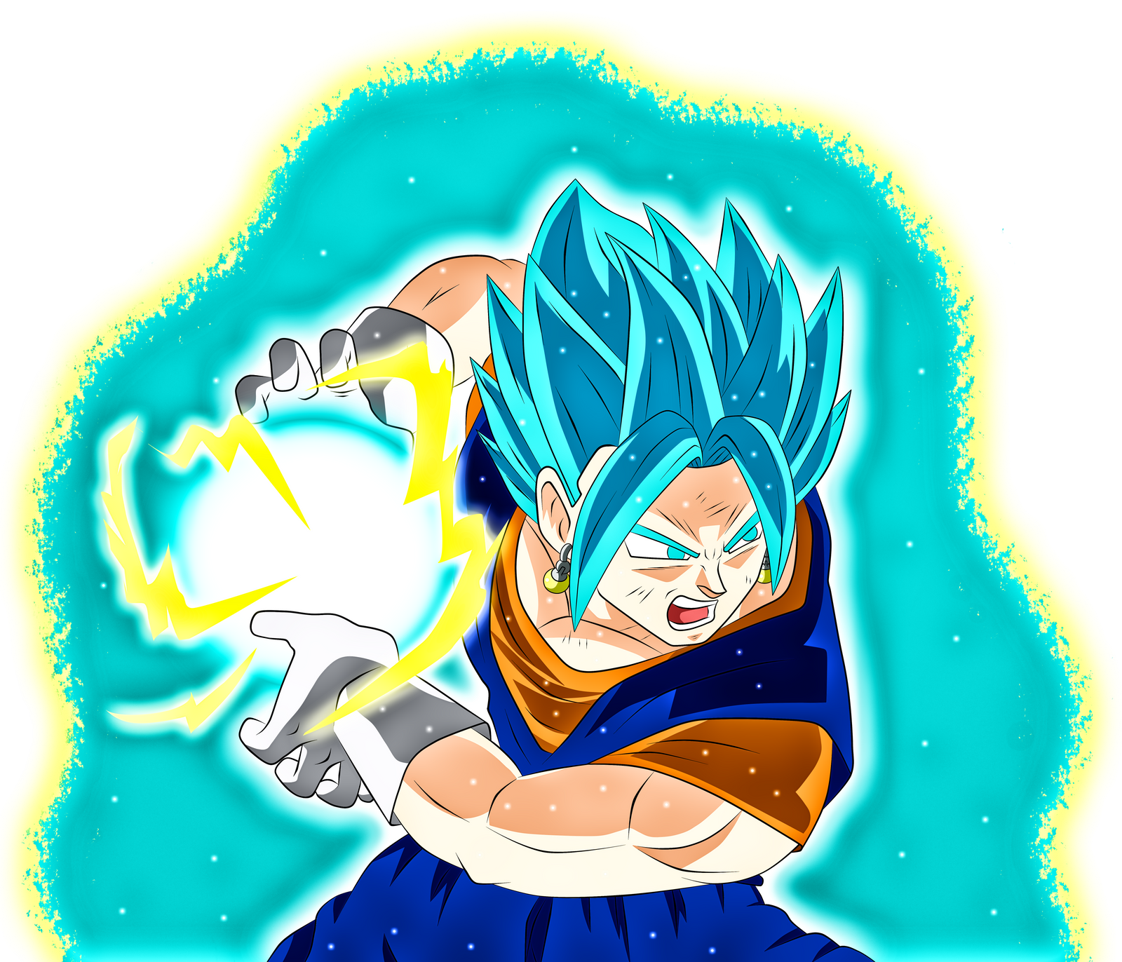 Goku en kamehameha y Vegeta en Final Flash by Alfa-Art on DeviantArt