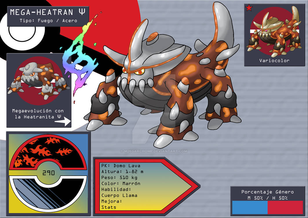 Heatran Pokemon Mega Heatran
