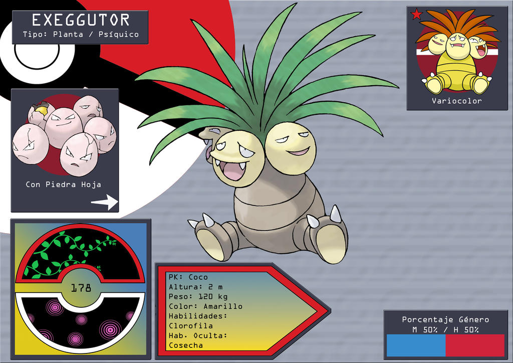 178 Exeggutor by M26Garchomp on DeviantArt