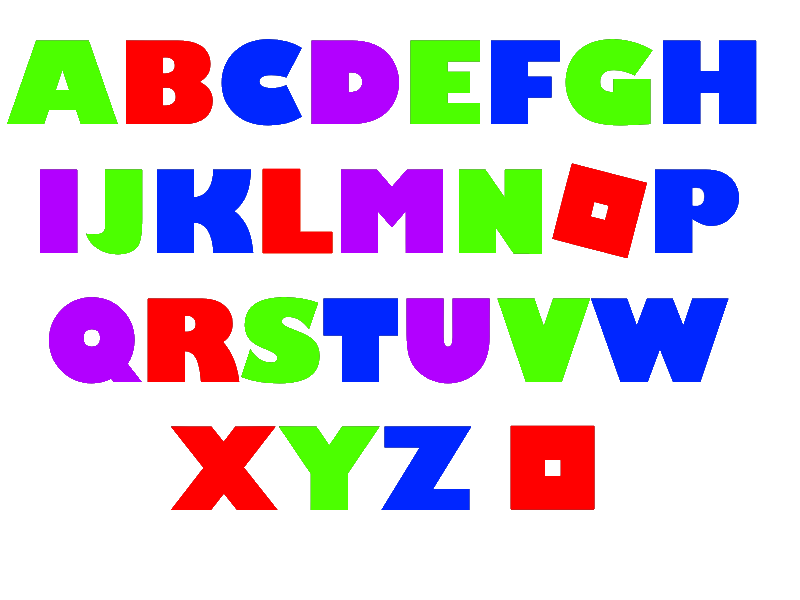 Roblox Lettering Green Roblox Letters by zangetsu1985 on DeviantArt