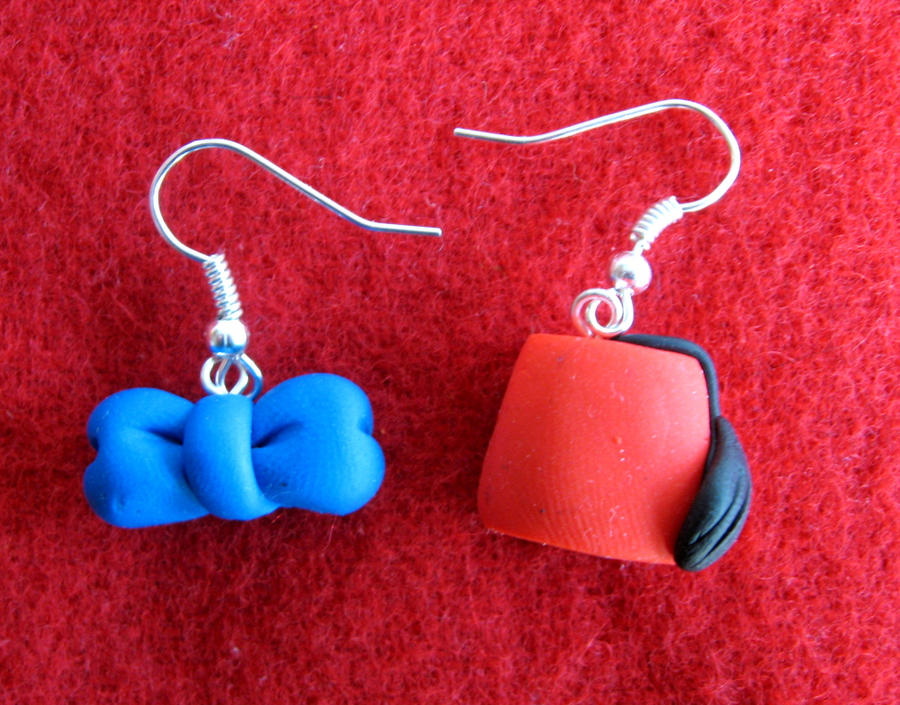 Fez and Bow Tie earrings