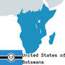 United States of Botswana Map