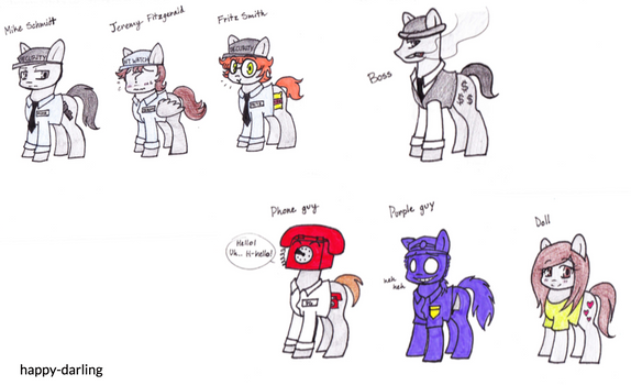 FNAF Ponified: Characters [REBORNICA]