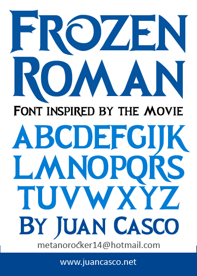 Frozen Roman Font