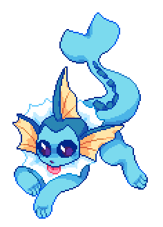 Pixilart - Vaporeon Pixel Art by GalaxyDoge