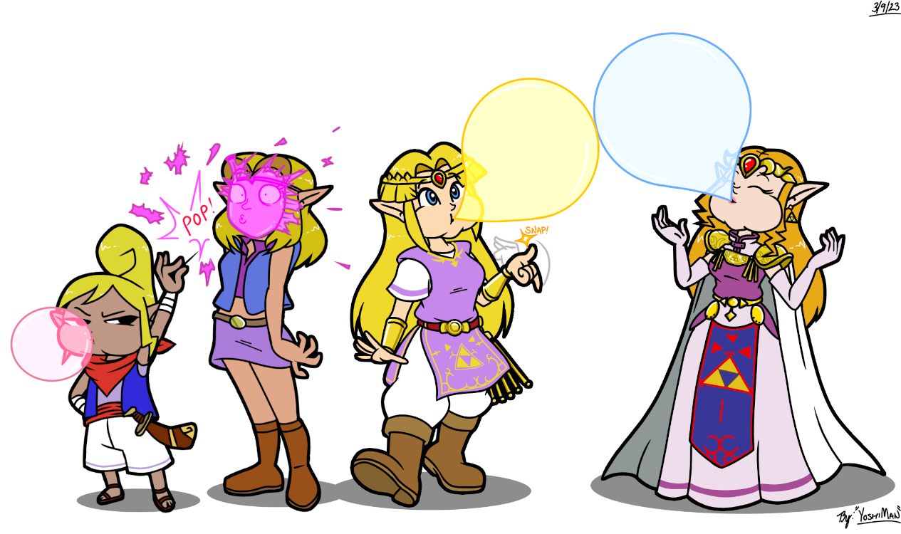 Zelda Burping Animation More Big Bubble Blowing Zeldas by YoshiMan1118 on DeviantArt