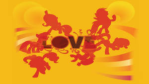 Beatles 'Love' Ponies Wallpaper