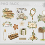 Pack PNG #3 - Watercolor vintage things