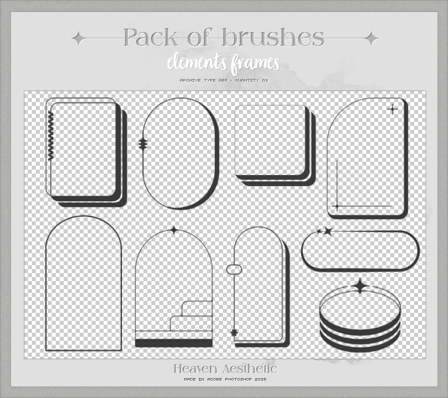 Pack brushes #11 - elements frames