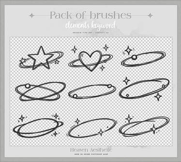 Pack brushes #34 - elements keyword 4