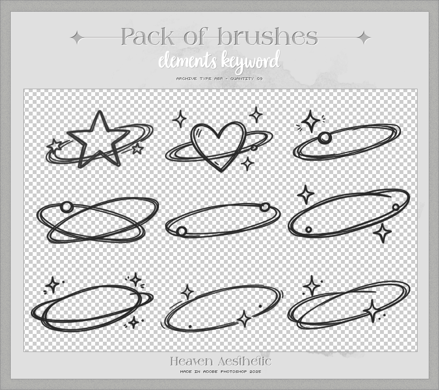 Pack brushes #34 - elements keyword 4
