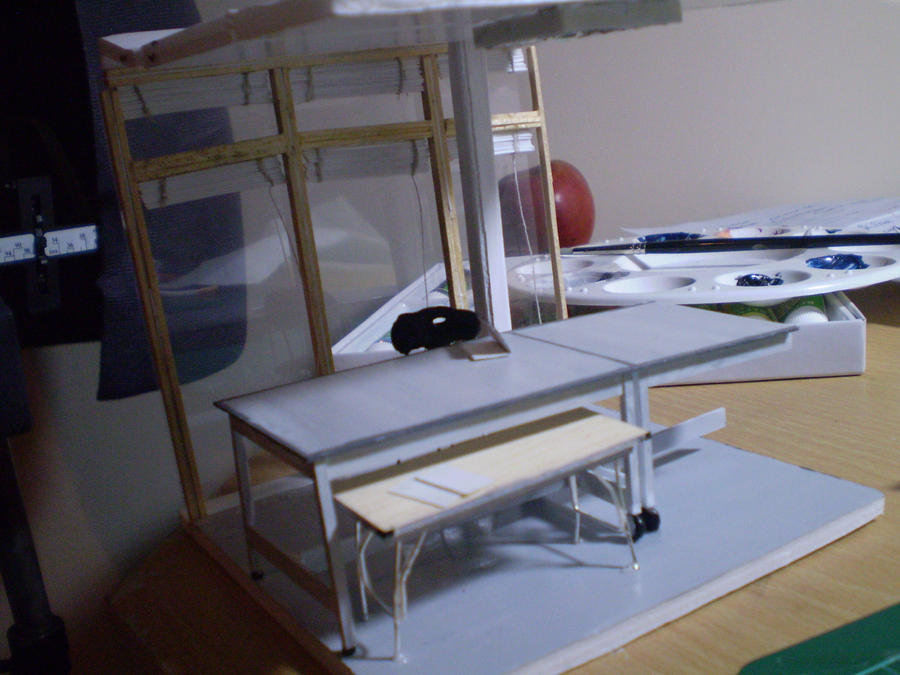 Scale model of studio