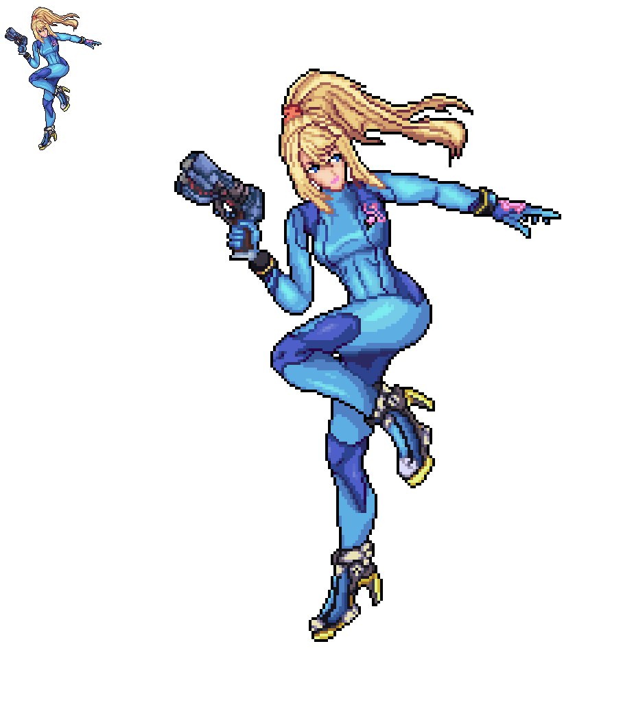 Zero suit samus with blacklines