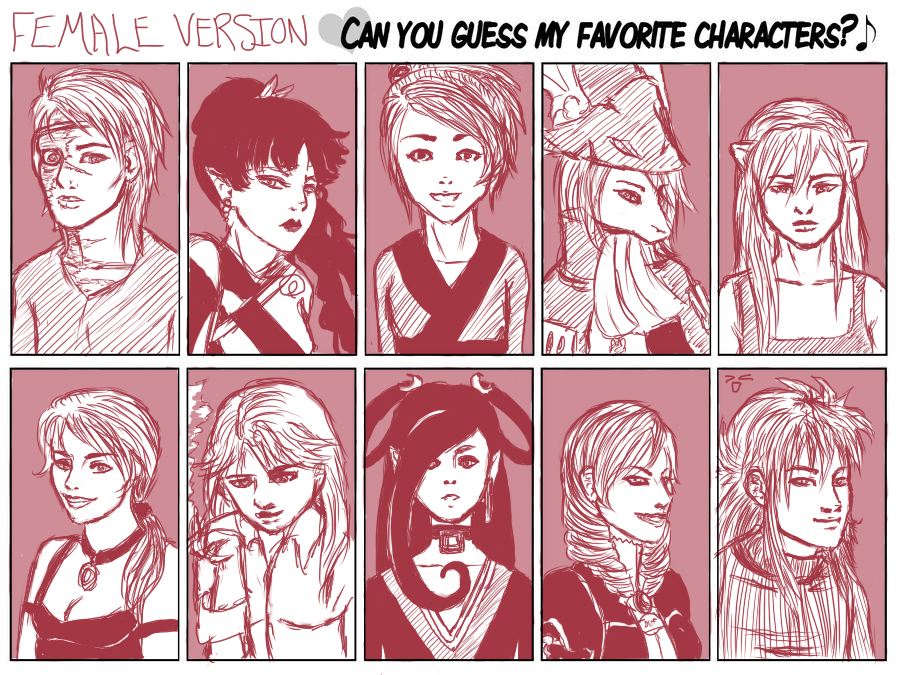 Top 10 Favorite Female Chars