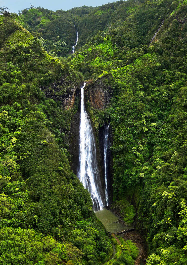 Jurassic Falls, Kauai by Utukki-Girl