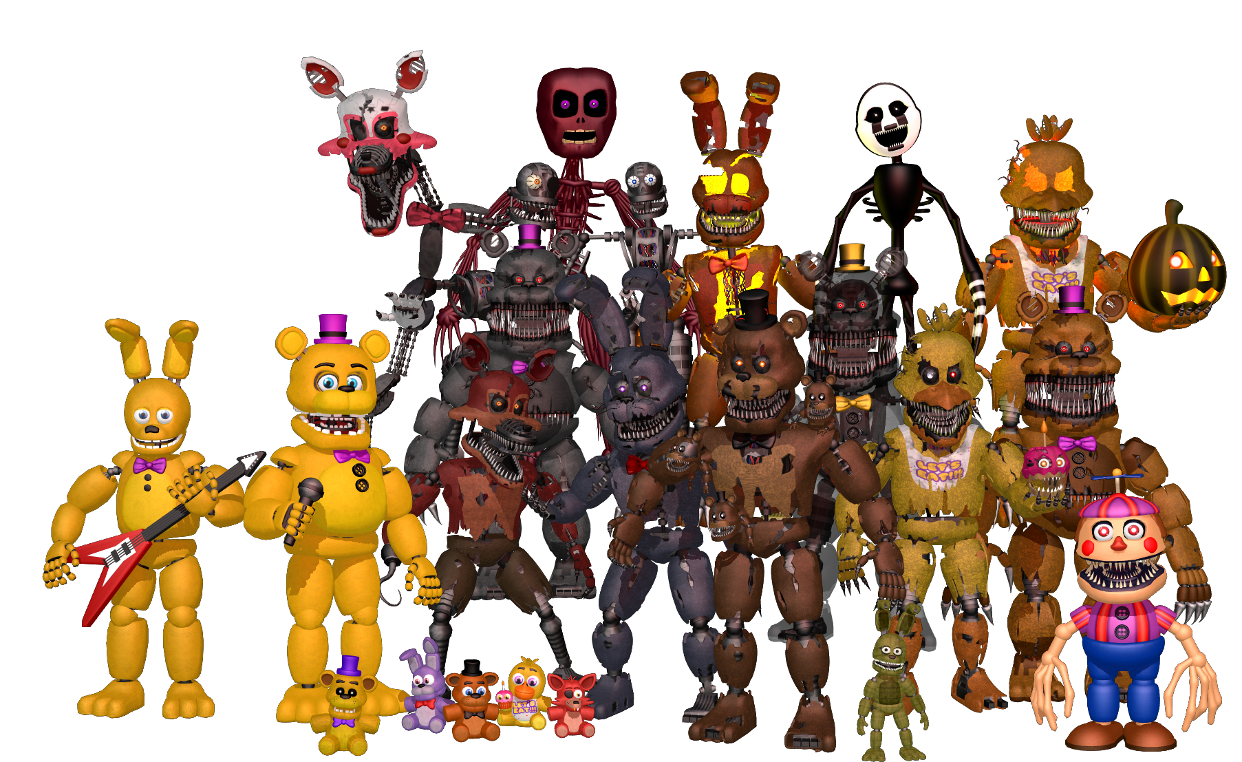 FNaF Renders Part 1 - Freddy Fazbear (FNaF 1) by LandynGunderfan on  DeviantArt