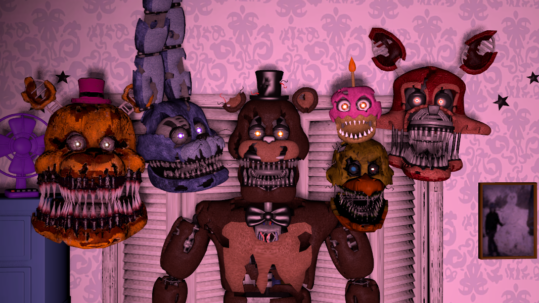 All FNAF 4 Animatronics by LandynGunderfan on DeviantArt