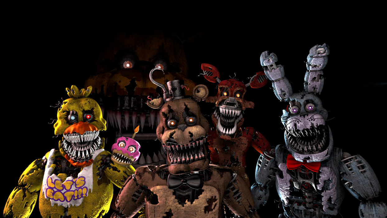 All FNAF 4 Animatronics by LandynGunderfan on DeviantArt