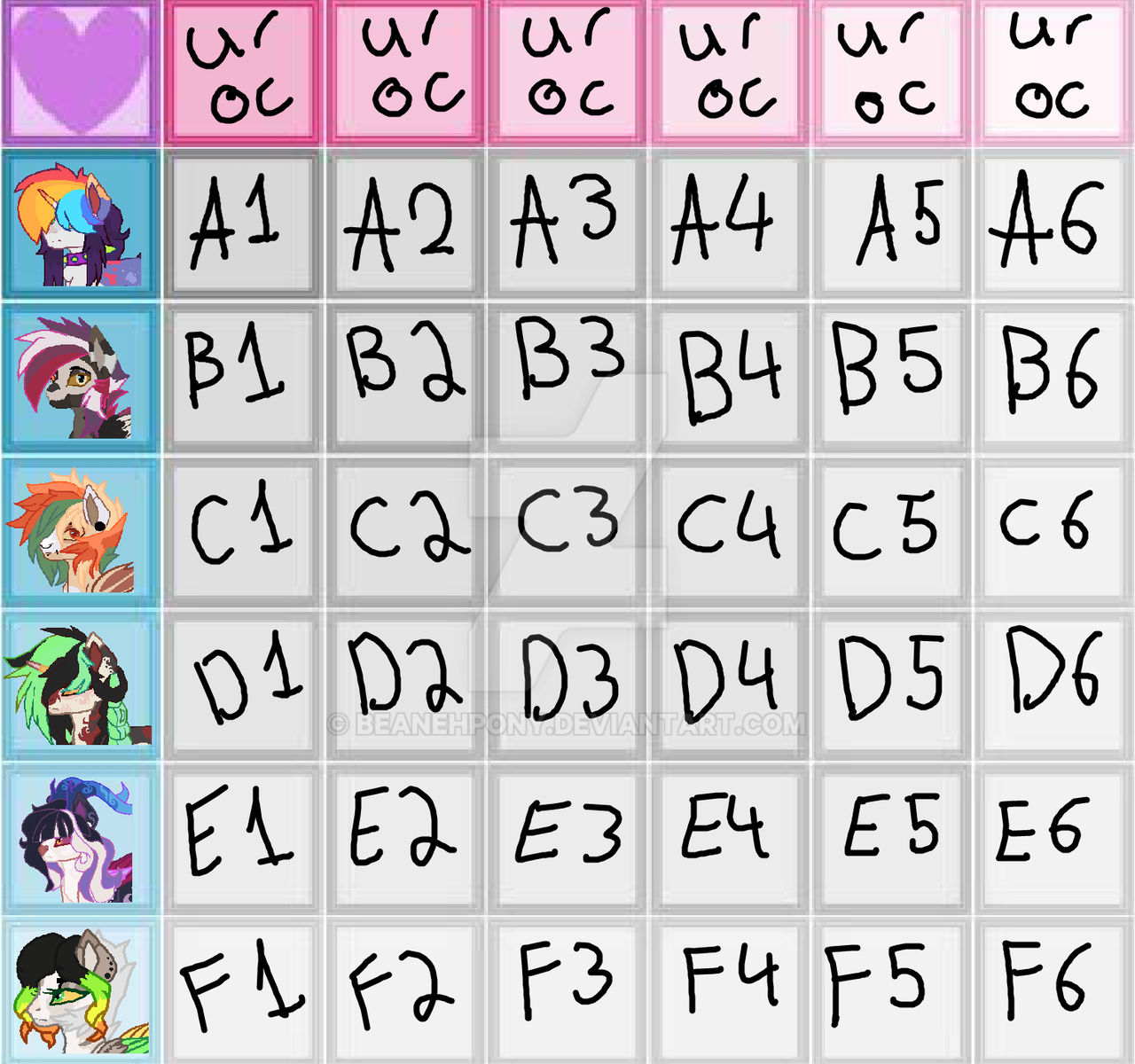 Shipping Chart by BeanehPony on DeviantArt