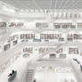 Bibliothek Stuttgart with Woman -Bernhard Hartmann