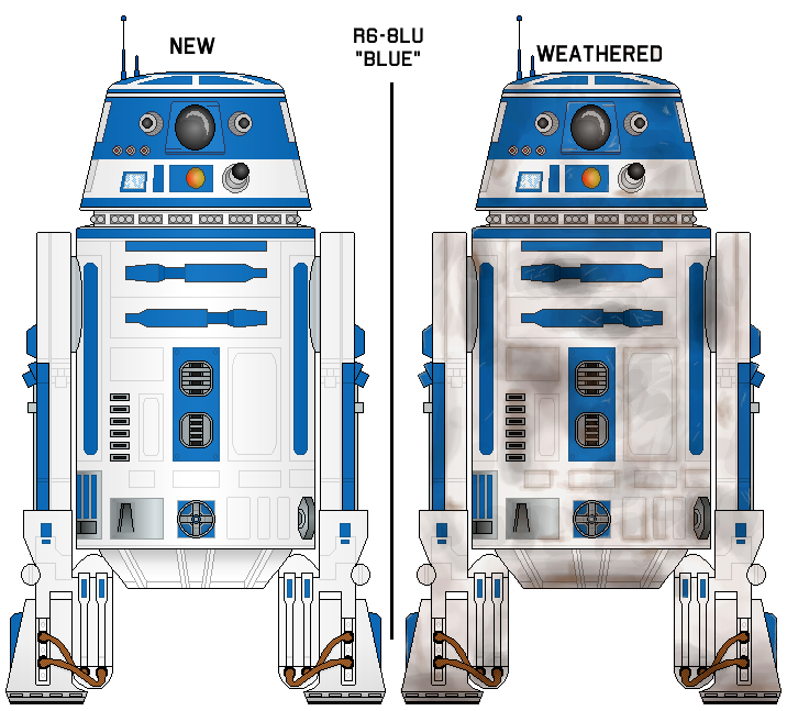 Custom R6 Droid Astromech droid R6-8LU ''Blue'' by ScifiGeek1991 on DeviantArt
