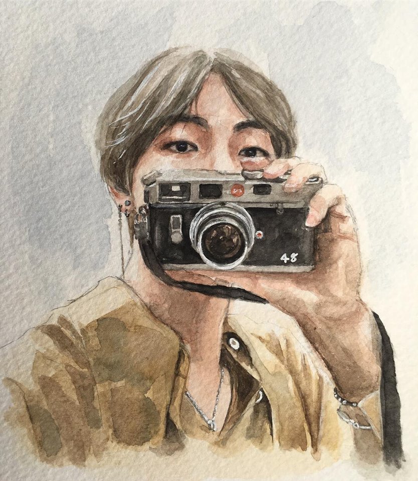 Taehyung watercolour fanart