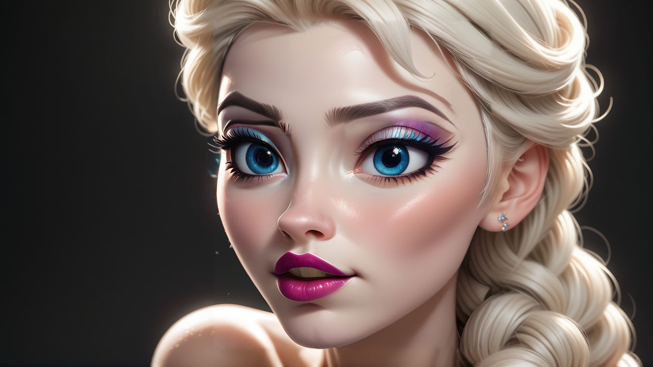 25303-Portrait of Elsa Frozen by AIXL on DeviantArt