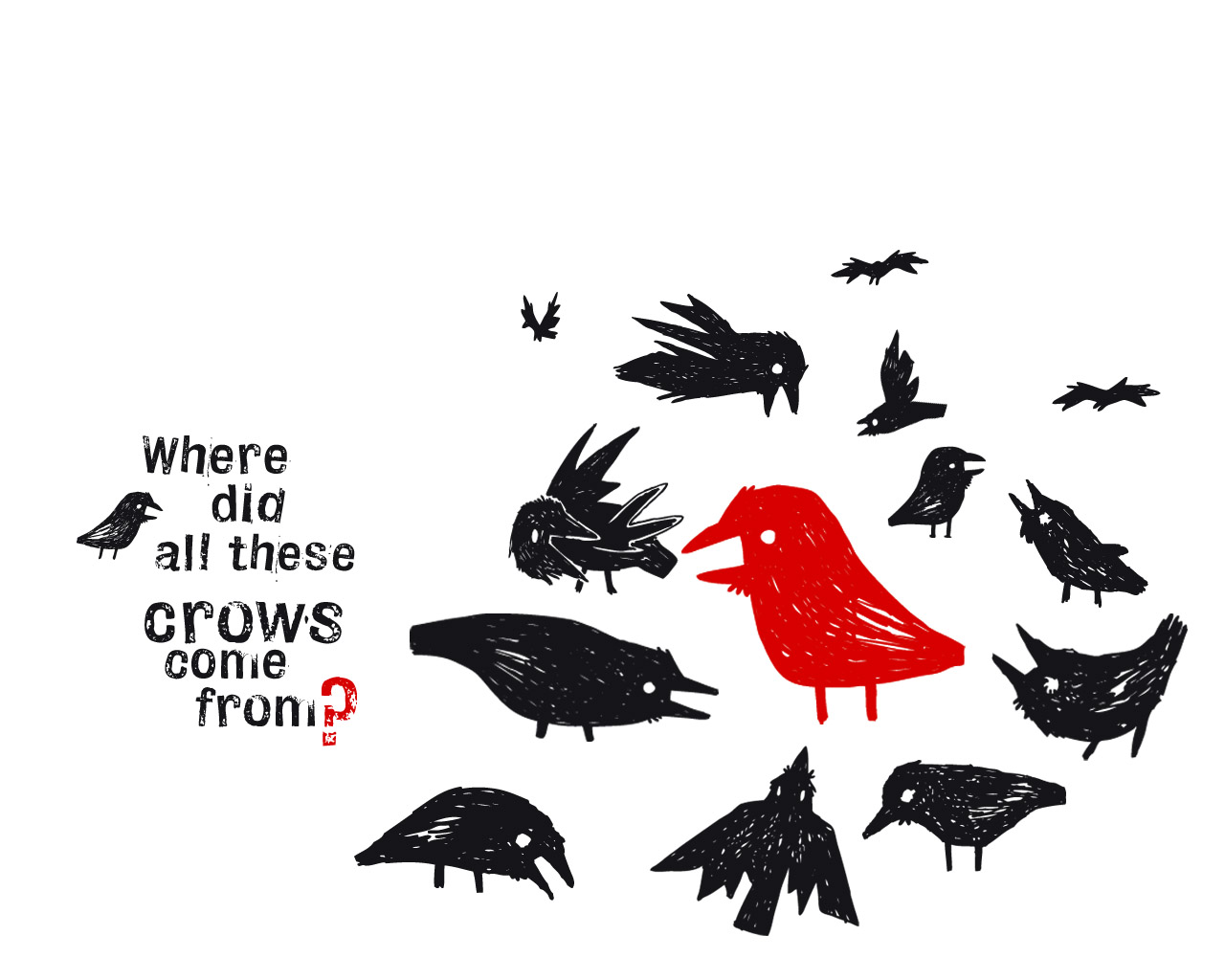 Where did all these crows come