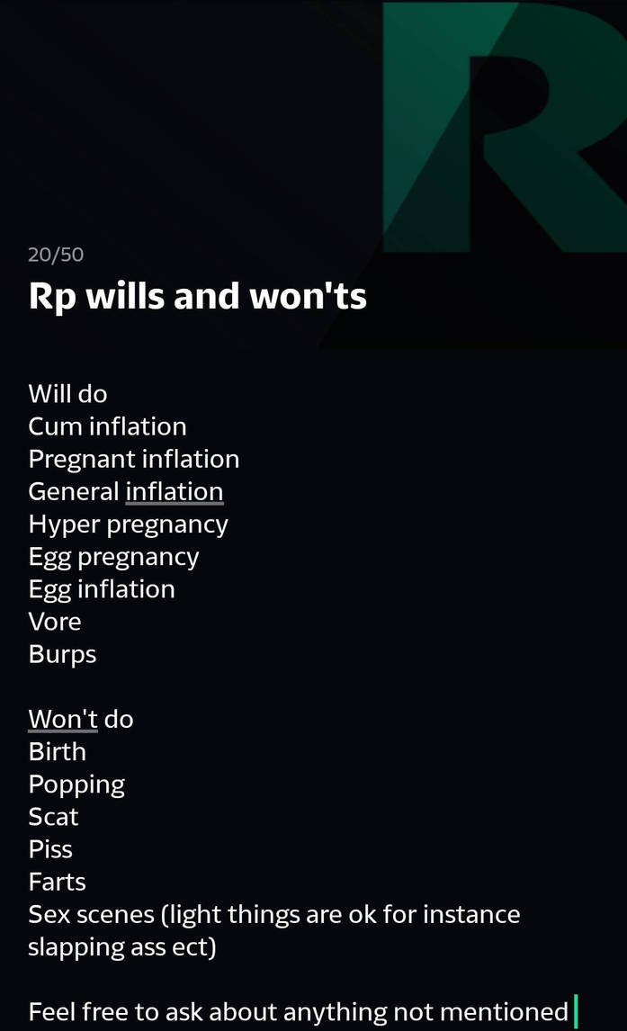 Rp rules by bbwsarenotgay on DeviantArt