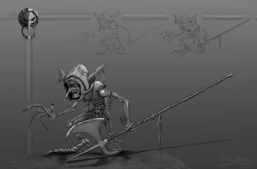 sketch - goblin warrior