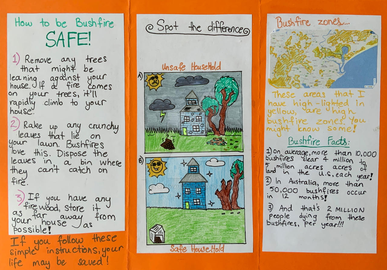 08 - Brochures and Posters - Bushfire Safety - 11y by Art-by-AudreyB on ...