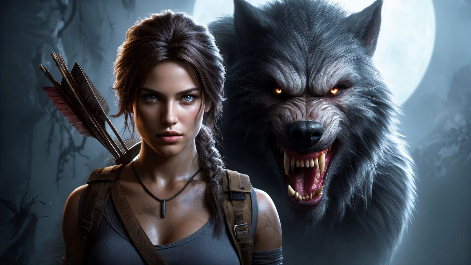 Lara Croft And Wolf by ketewart on DeviantArt