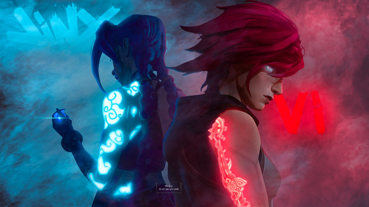 Vi and Jinx Tattoo Glow Arcane 4K by Kenjjoo on DeviantArt