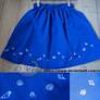 Skirt embroidered with sea shells