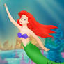 Ariel swims